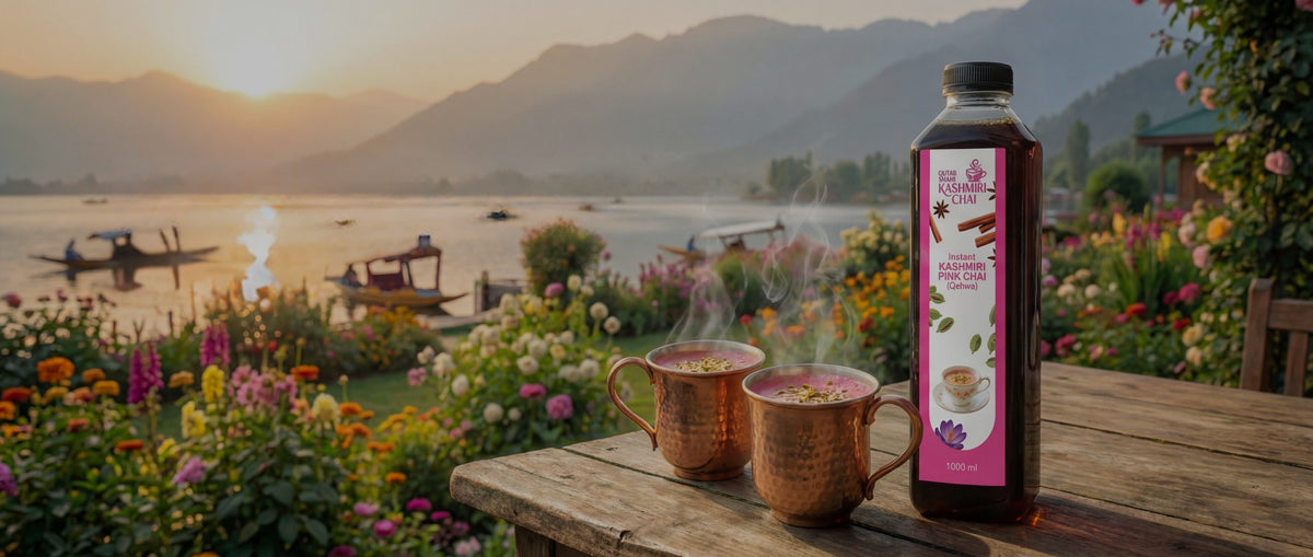 Qutab Shahi Kashmiri Chai — authentic pink tea