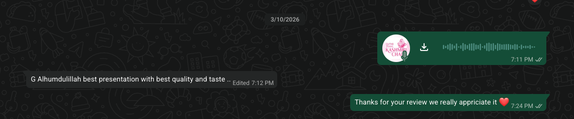 WhatsApp review screenshot